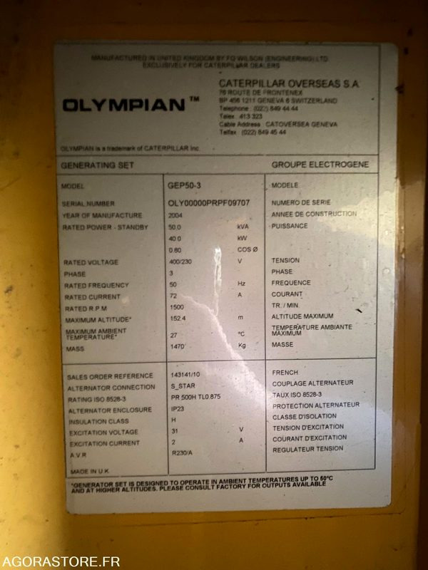 Groupe Electrogène 50 KVA ENERIA CAT - Generator: slika 5 Groupe Electrogène 50 KVA ENERIA CAT - Generator: slika 5