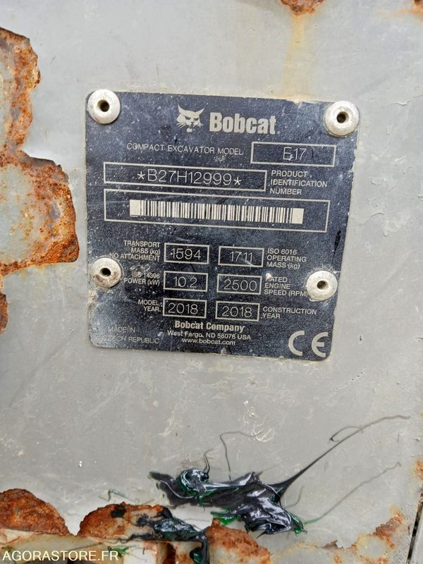 Mini pelle Bobcat E17 avec 2 godets - Bager: slika 2 Mini pelle Bobcat E17 avec 2 godets - Bager: slika 2