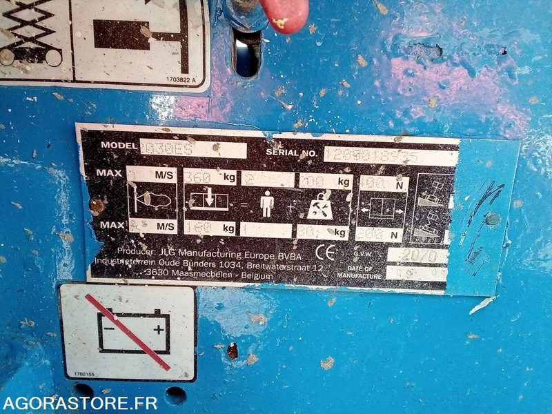 Nacelle electrique à ciseaux JLG 2030ES - Dvižna ploščad: slika 4 Nacelle electrique à ciseaux JLG 2030ES - Dvižna ploščad: slika 4