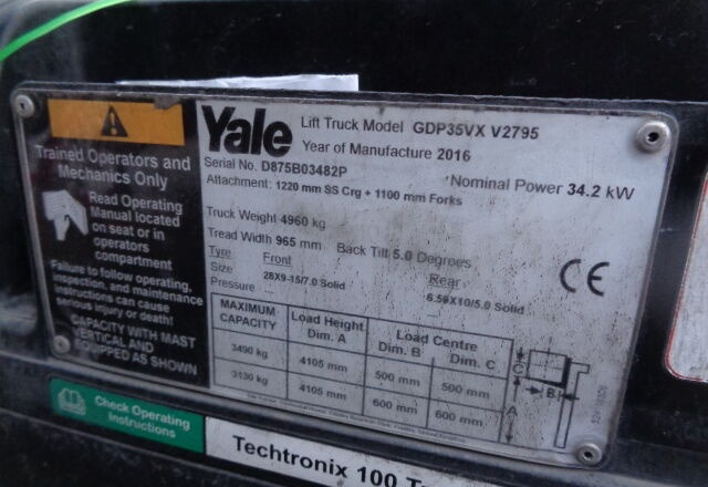 Yale GDP 35 VX - Diesel viličar: slika 4 Yale GDP 35 VX - Diesel viličar: slika 4