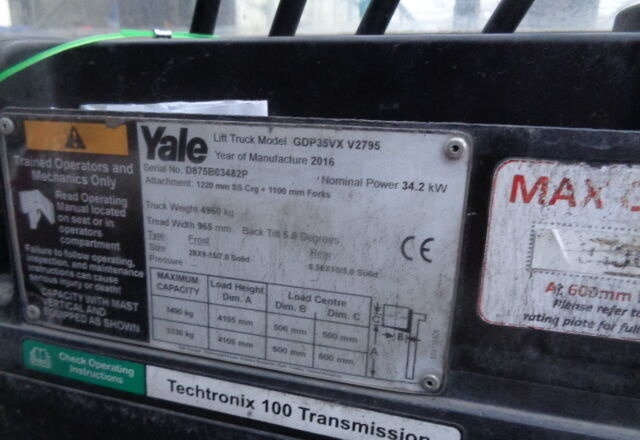 Yale GDP 35 VX - Diesel viličar: slika 3 Yale GDP 35 VX - Diesel viličar: slika 3