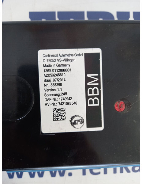 Continental XF106 - ECU za Tovornjak: slika 2 Continental XF106 - ECU za Tovornjak: slika 2