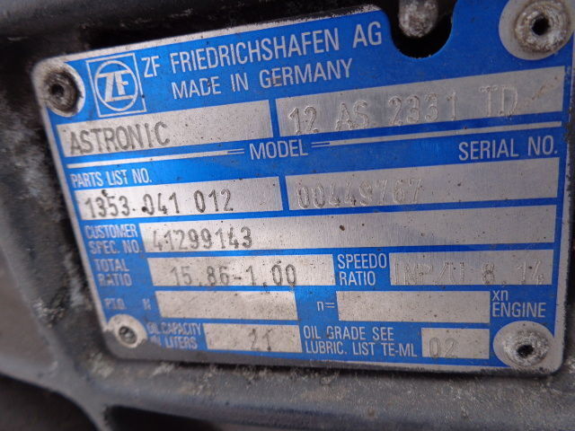 ZF good condition gearbox 12AS2331TD - Menjalnik za Tovornjak: slika 5 ZF good condition gearbox 12AS2331TD - Menjalnik za Tovornjak: slika 5