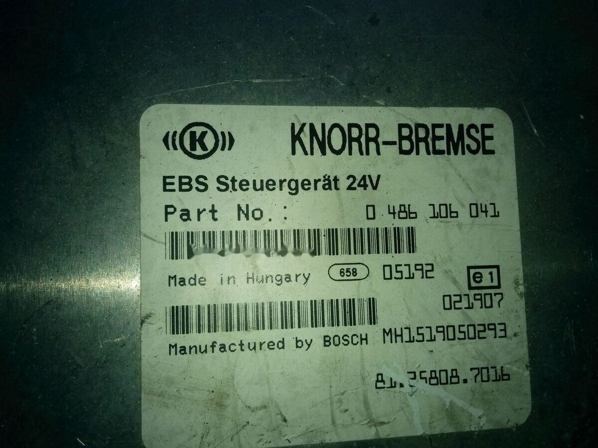 Volvo KNOR-BREMSE EBS 0486106063, 0486106028.\\\\ 0486106050 .\\ 063\\ Volvo Scania - ECU za Avtobus: slika 5 Volvo KNOR-BREMSE EBS 0486106063, 0486106028.\\\\ 0486106050 .\\ 063\\ Volvo Scania - ECU za Avtobus: slika 5