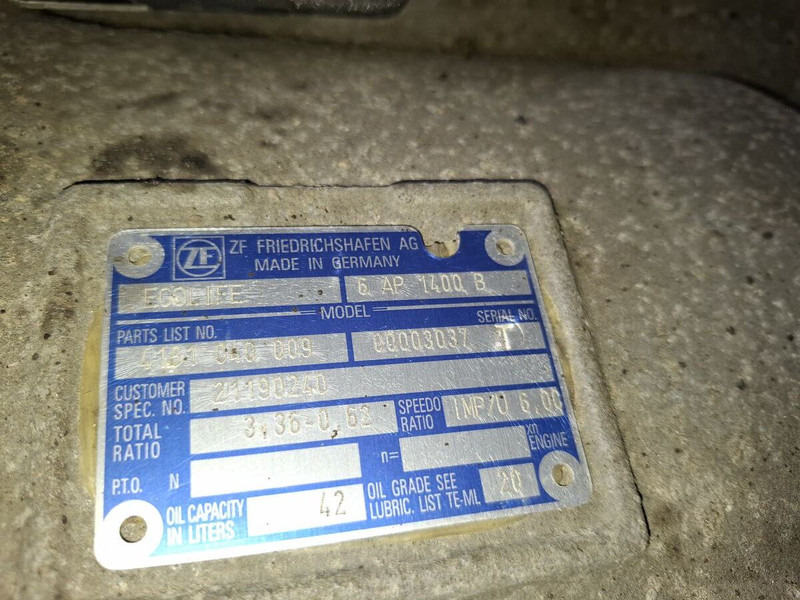 ZF 6070-054-023 - Menjalnik: slika 5 ZF 6070-054-023 - Menjalnik: slika 5