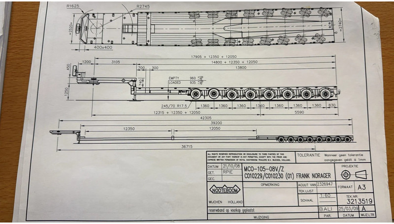 Nooteboom MC0 105-08V, 2 EXTENDABLE 12.35 + 12,05 8 AXLE, 2 LIFT AXLES, 7 AXLE STEERING, REMOTE CONTROLE - Nizko noseča polprikolica: slika 5 Nooteboom MC0 105-08V, 2 EXTENDABLE 12.35 + 12,05 8 AXLE, 2 LIFT AXLES, 7 AXLE STEERING, REMOTE CONTROLE - Nizko noseča polprikolica: slika 5