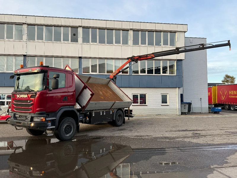 Scania G370 4X4 EURO 6 + 3-SIDE TIPPER + PALFINGER PK9002 + REMOTE - Tovornjak prekucnik, Tovornjak z dvigalom: slika 1 Scania G370 4X4 EURO 6 + 3-SIDE TIPPER + PALFINGER PK9002 + REMOTE - Tovornjak prekucnik, Tovornjak z dvigalom: slika 1