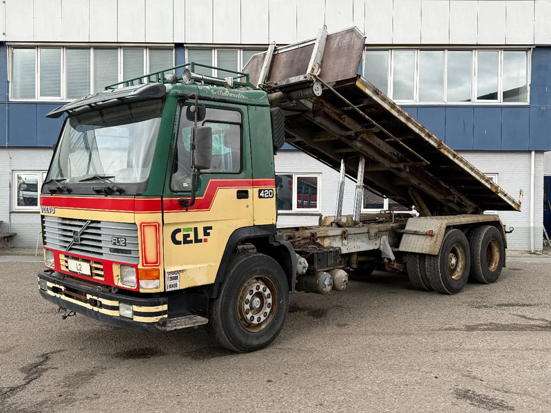 Volvo FL 12.420 6X2 MANUAL GEAR / FULL STEEL SUSP. / 10 TYRES / HUB REDUCT. + CABLELIFT TIPPER + CONTAINER FLATBED - Tovornjak - kabelski sistem: slika 1 Volvo FL 12.420 6X2 MANUAL GEAR / FULL STEEL SUSP. / 10 TYRES / HUB REDUCT. + CABLELIFT TIPPER + CONTAINER FLATBED - Tovornjak - kabelski sistem: slika 1