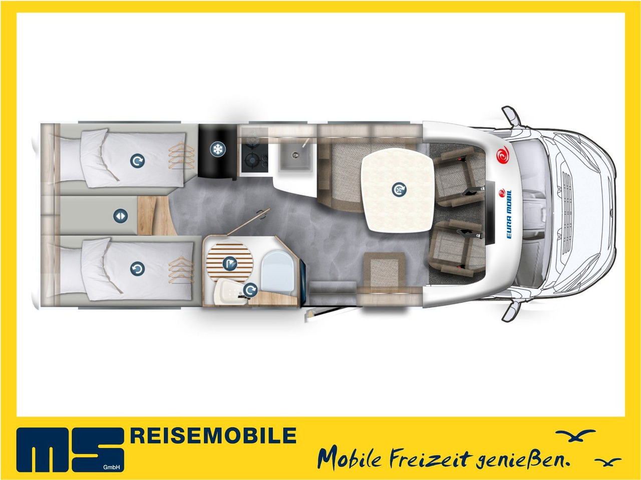Eura Mobil PROFILA T 695 EB / MODELL 2026 / EINZELBETTEN - Polintegriran avtodom: slika 2 Eura Mobil PROFILA T 695 EB / MODELL 2026 / EINZELBETTEN - Polintegriran avtodom: slika 2