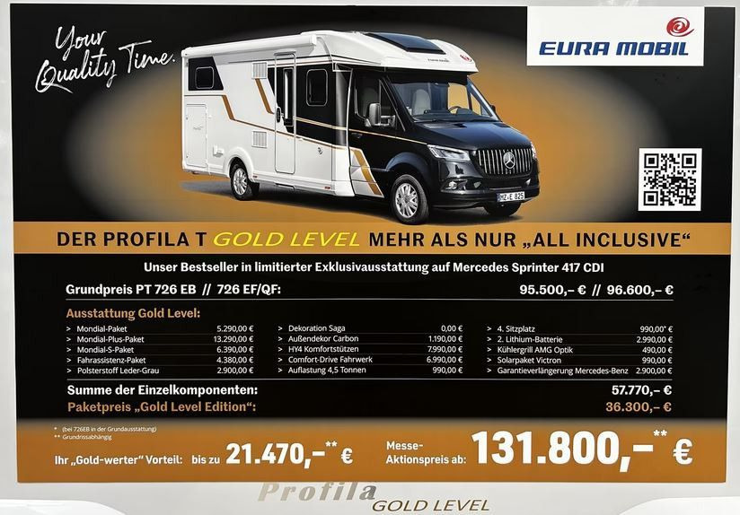 Eura Mobil PROFILA T 726 EB /- 2026 - / GOLD - LEVEL PAKET - Polintegriran avtodom: slika 1 Eura Mobil PROFILA T 726 EB /- 2026 - / GOLD - LEVEL PAKET - Polintegriran avtodom: slika 1