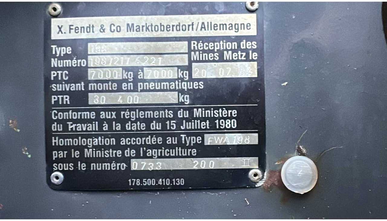 Traktor 1984 FENDT FARMER 311 LSA ALL-WHEEL DRIVE FARM TRACTOR: slika 9