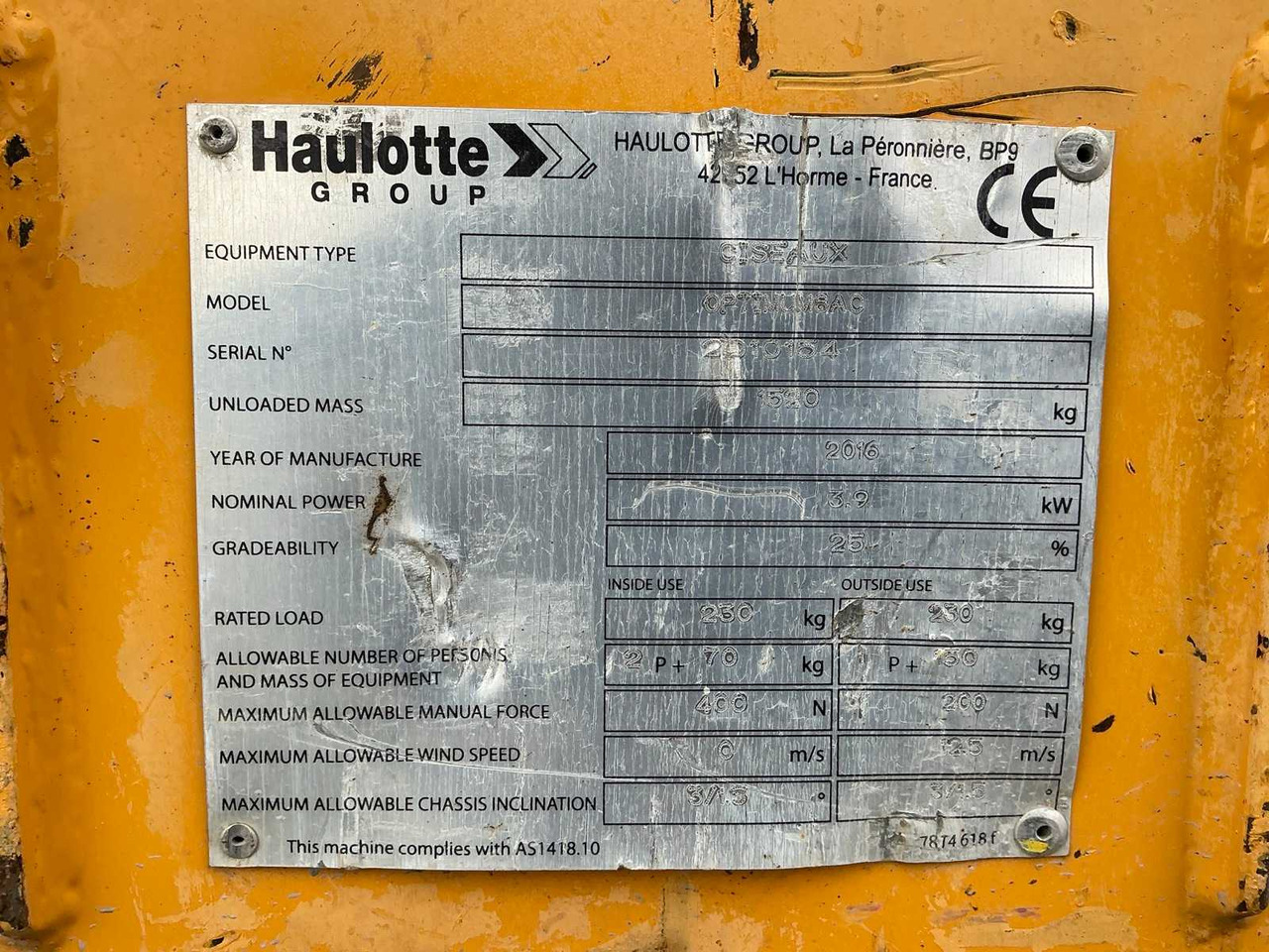 2016 HAULOTTE OPTIMUM 8AC AERIAL WORK PLATFORM - Dvižna ploščad: slika 2 2016 HAULOTTE OPTIMUM 8AC AERIAL WORK PLATFORM - Dvižna ploščad: slika 2