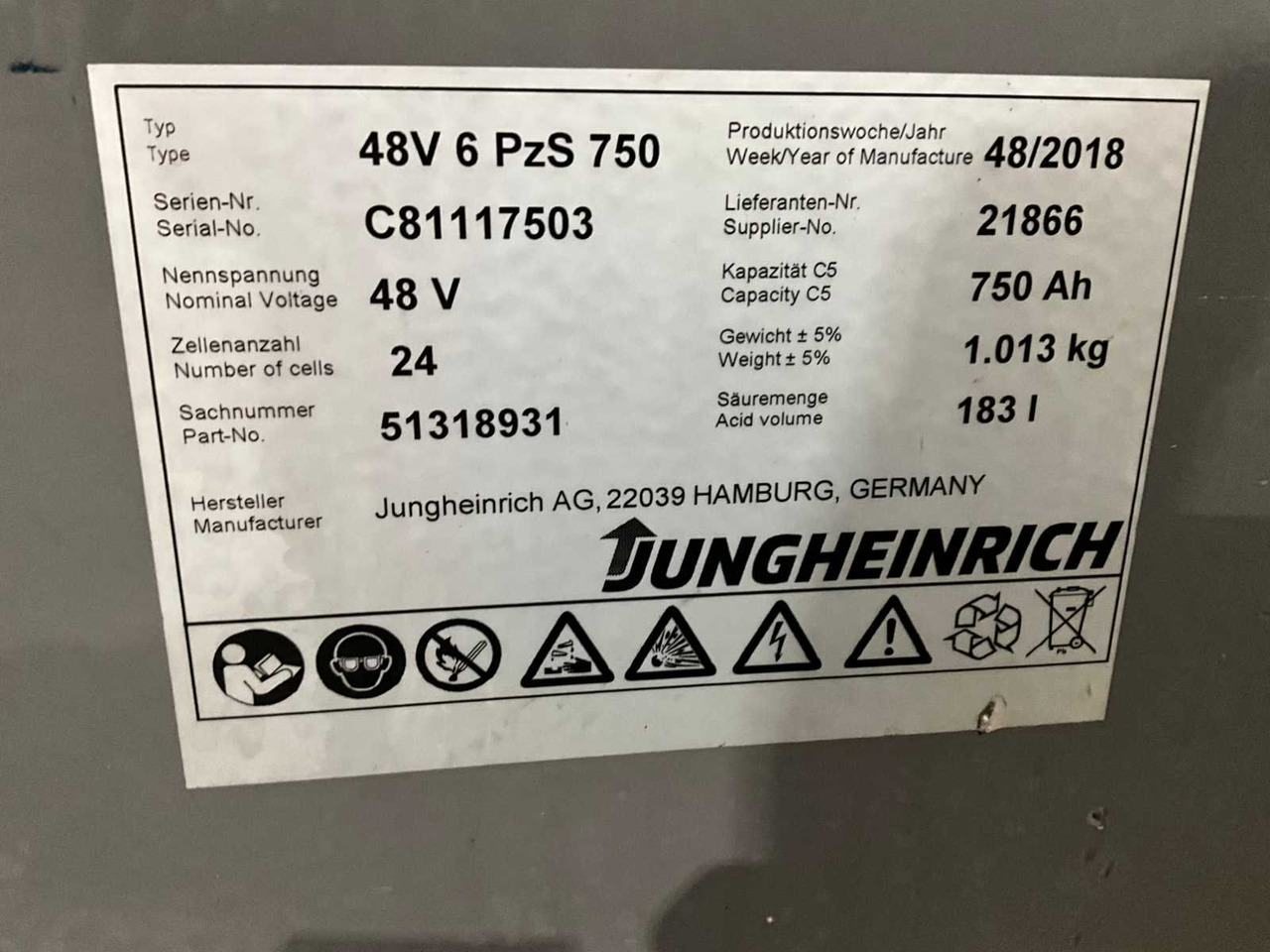 Viličar 2016 JUNGHEINRICH EFG 216K FORKLIFT TRUCK: slika 21