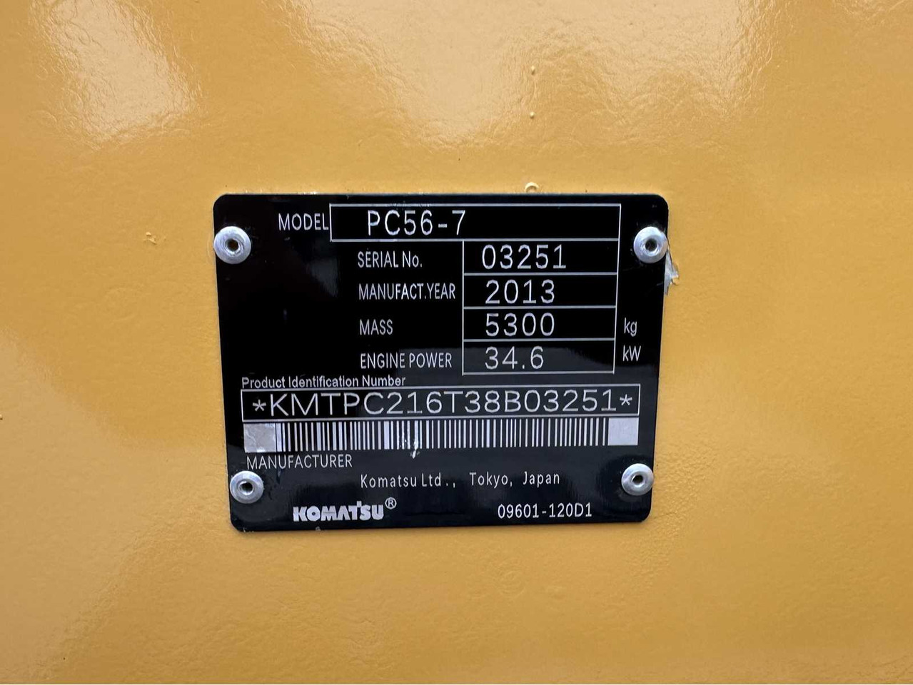Bager goseničar Komatsu PC56-7: slika 37
