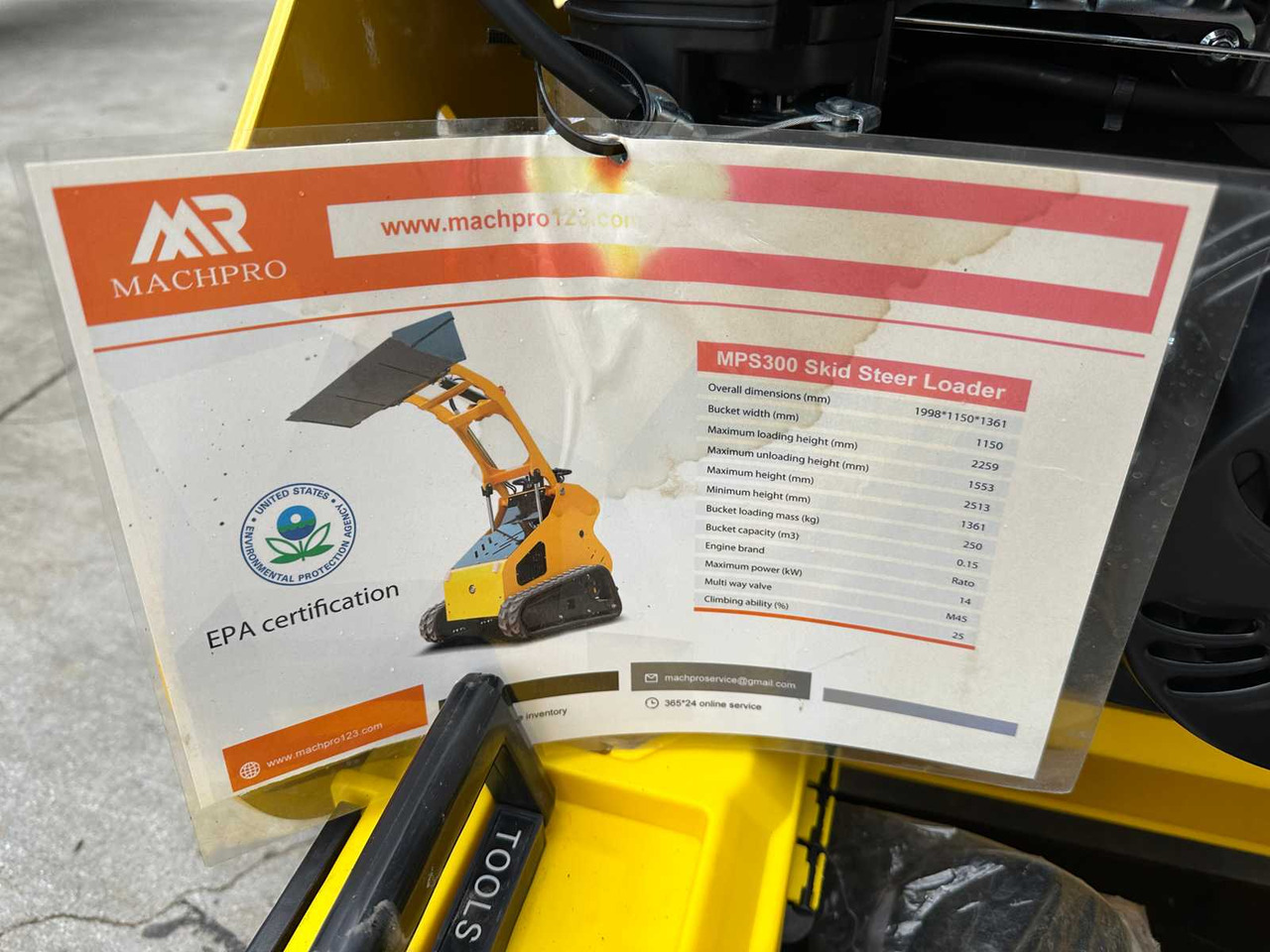 Kompaktni nakladalnik na gosenicah MACHPRO - 2025 - MP-S300 - SKID STEER LOADER: slika 29