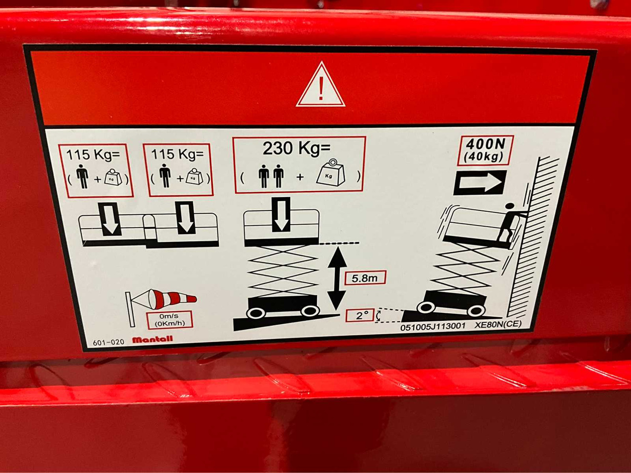 Dvižna ploščad Mantall XE80N: slika 20