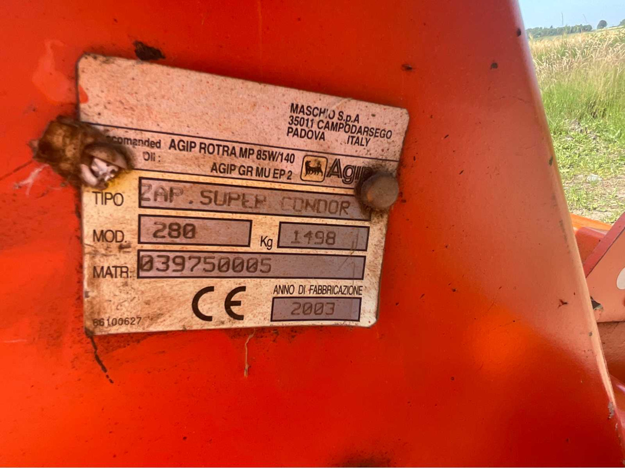 Vrtavkasta brana Maschio Super Condor 280: slika 17