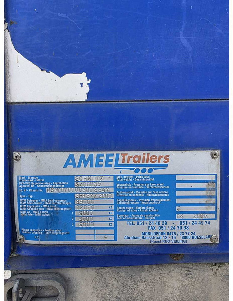 2005 SCHMITZ SPR 27/2000 SEMI-TRAILER - Polprikolica: slika 5 2005 SCHMITZ SPR 27/2000 SEMI-TRAILER - Polprikolica: slika 5