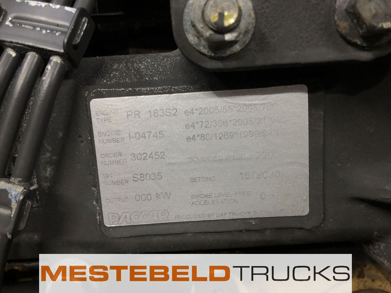 DAF Motor PR 183 S2 - Motor za Tovornjak: slika 5 DAF Motor PR 183 S2 - Motor za Tovornjak: slika 5