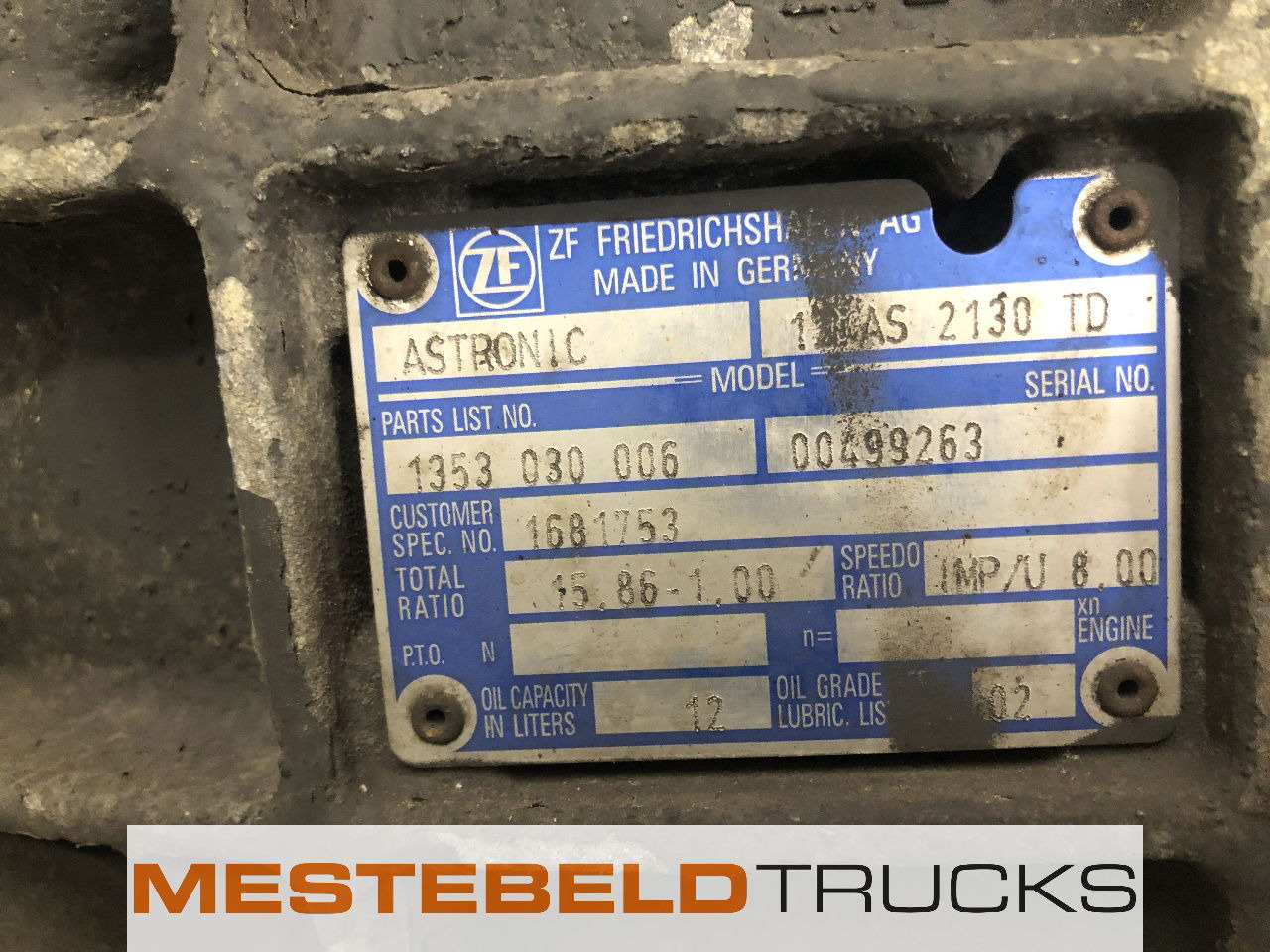 DAF Versnellingsbak 12 AS 2130 TD - Menjalnik in deli za Tovornjak: slika 5 DAF Versnellingsbak 12 AS 2130 TD - Menjalnik in deli za Tovornjak: slika 5