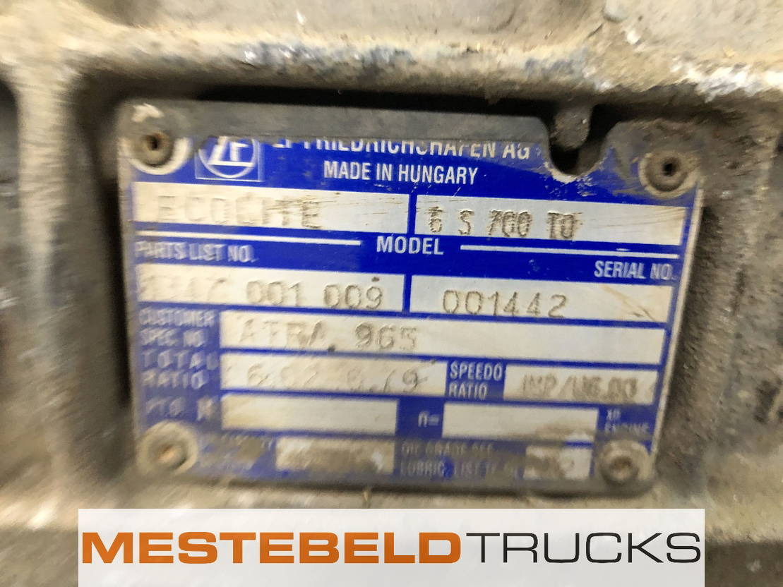 DAF Versnellingsbak 6S 700 TO mechanisch - Menjalnik in deli za Tovornjak: slika 5 DAF Versnellingsbak 6S 700 TO mechanisch - Menjalnik in deli za Tovornjak: slika 5