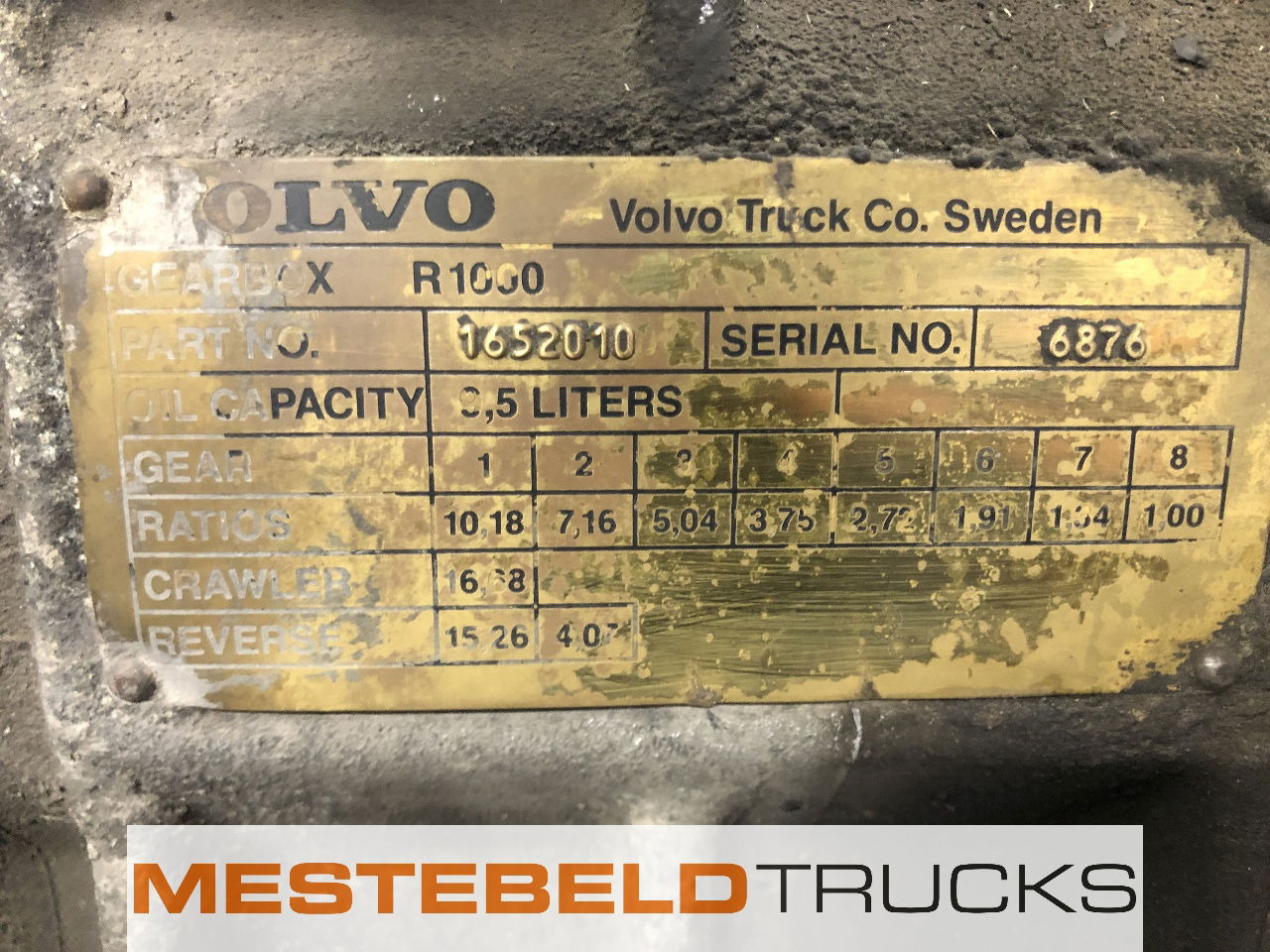 Volvo Versnellingsbak R1000 FL7 - Menjalnik in deli za Tovornjak: slika 5 Volvo Versnellingsbak R1000 FL7 - Menjalnik in deli za Tovornjak: slika 5