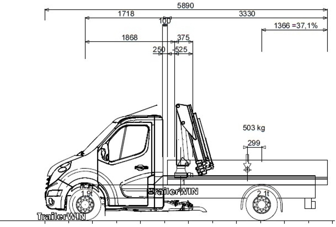 RENAULT Master L2H1 (neues Mod.) Alupritsche m. Kran - Dostavno vozilo s kesonom: slika 3 RENAULT Master L2H1 (neues Mod.) Alupritsche m. Kran - Dostavno vozilo s kesonom: slika 3