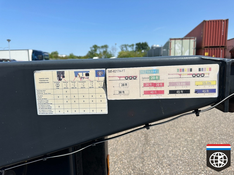 D-Tec FLEXITRAILER LIFT AXLE - DISKBRAKES - 20/30/40/45 HC - CONCOURSTAAT - Kontejnerska polprikolica/ Polprikolica z zamenljivim tovoriščem: slika 5 D-Tec FLEXITRAILER LIFT AXLE - DISKBRAKES - 20/30/40/45 HC - CONCOURSTAAT - Kontejnerska polprikolica/ Polprikolica z zamenljivim tovoriščem: slika 5