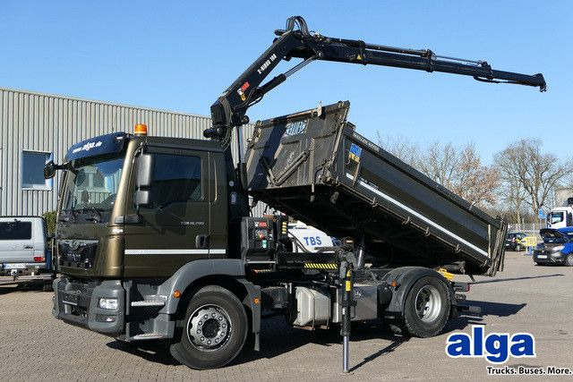 Tovornjak prekucnik, Tovornjak z dvigalom MAN 18.290 TGM BL,Hiab X-Hiduo 108 ES-3,Funk,Greifer: slika 1