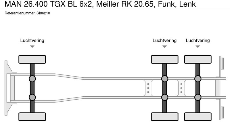 MAN 26.400 TGX BL 6x2, Meiller RK 20.65, Funk, Lenk lizing MAN 26.400 TGX BL 6x2, Meiller RK 20.65, Funk, Lenk: slika 13