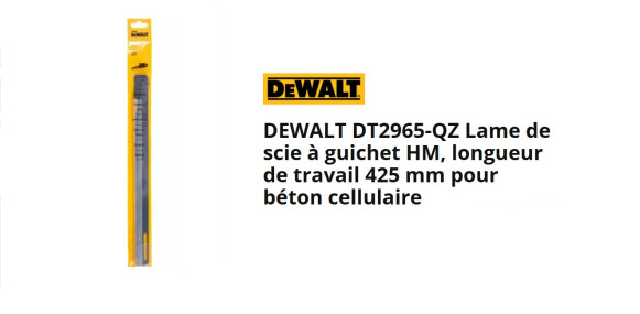 2 Lames de scie pour béton cellulaire DEWALT DT2965 - Gradbena oprema: slika 1 2 Lames de scie pour béton cellulaire DEWALT DT2965 - Gradbena oprema: slika 1