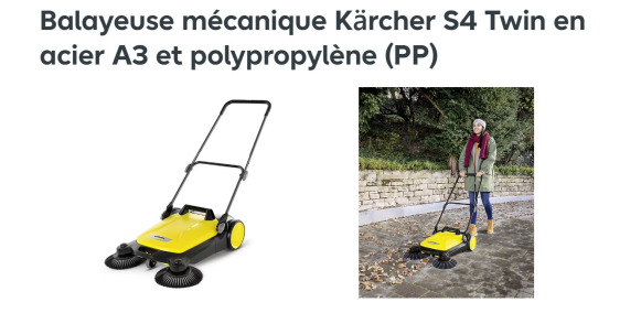 Balayeuse mécanique KARCHER S 4 Twin - Industrijski pometalni stroj: slika 2 Balayeuse mécanique KARCHER S 4 Twin - Industrijski pometalni stroj: slika 2