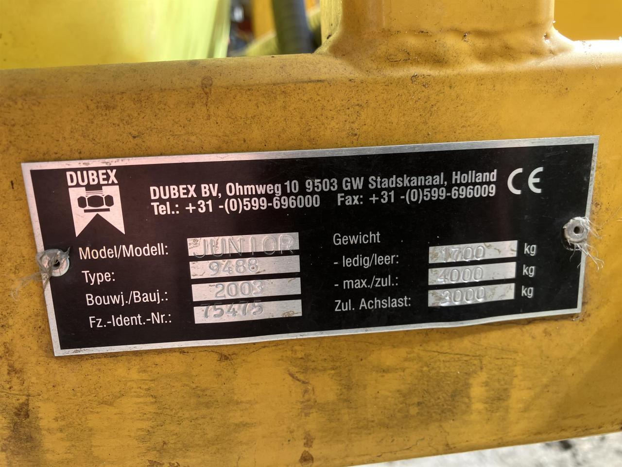 Dubex Junior 2500-27 - Vlečna škropilnica: slika 4 Dubex Junior 2500-27 - Vlečna škropilnica: slika 4