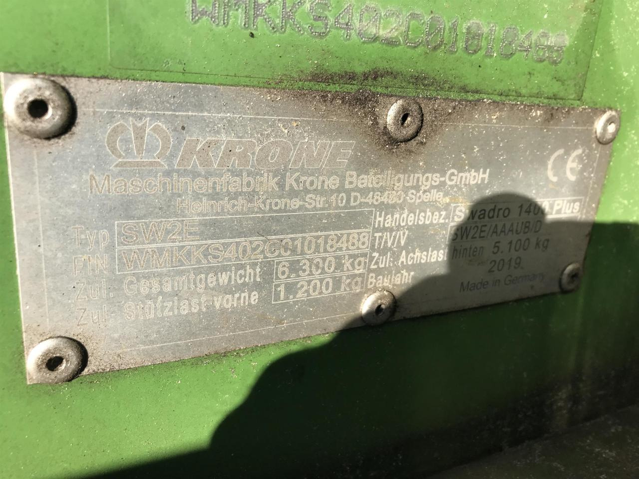 Krone Swadro 1400 Plus lizing Krone Swadro 1400 Plus: slika 7