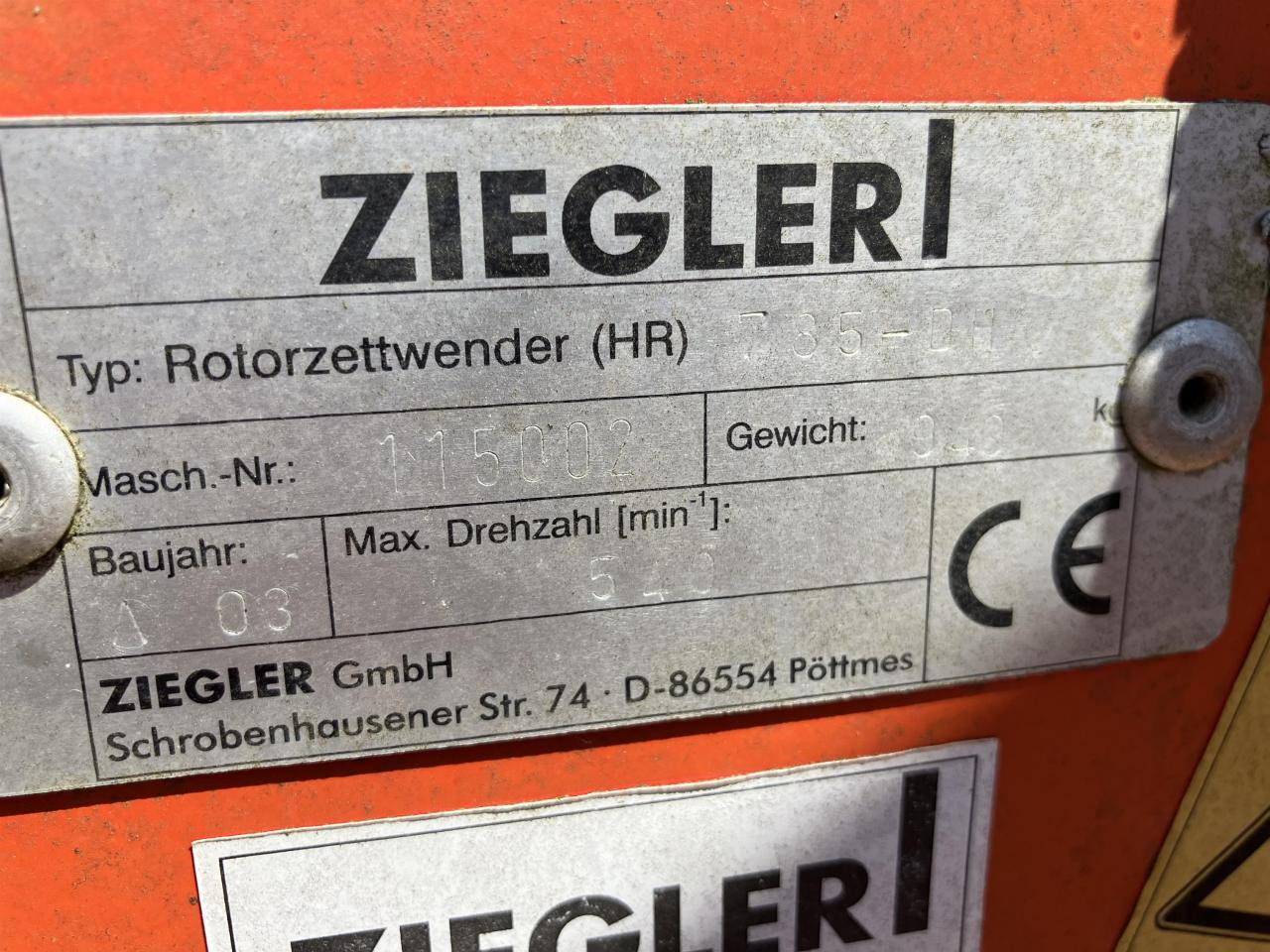 Ziegler HR785DH - Obračalnik/ Zgrabljalnik: slika 5 Ziegler HR785DH - Obračalnik/ Zgrabljalnik: slika 5