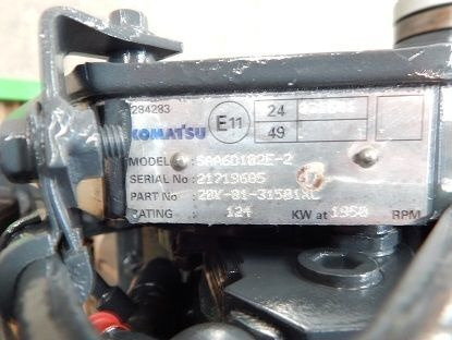 Komatsu SAA6D102E-20K-01-31501 Komatsu WA320-5 / PC240-7 - Motor za Kolesni nakladalec: slika 2 Komatsu SAA6D102E-20K-01-31501 Komatsu WA320-5 / PC240-7 - Motor za Kolesni nakladalec: slika 2