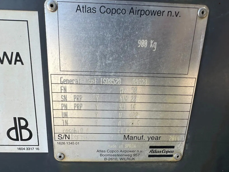Atlas-Copco QAS 20 Kubota Leroy Somer 20 kVA Silent Rental generatorrset Stage 3A - Generator: slika 4 Atlas-Copco QAS 20 Kubota Leroy Somer 20 kVA Silent Rental generatorrset Stage 3A - Generator: slika 4
