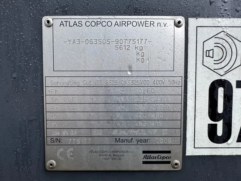 Atlas-Copco QAS 325 VOD Volvo Leroy Somer 325 kVA Silent Rental generatorset - Generator: slika 4 Atlas-Copco QAS 325 VOD Volvo Leroy Somer 325 kVA Silent Rental generatorset - Generator: slika 4