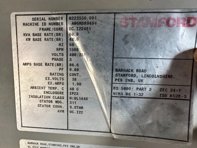Generator Atlas-Copco QAS 60 Perkins Stamford 60 kVA Silent Rental generatorset: slika 15