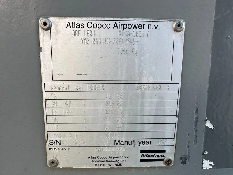 Generator Atlas-Copco QAS 60 Perkins Stamford 60 kVA Silent Rental generatorset: slika 6
