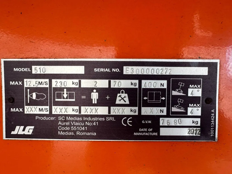 JLG 510 AJ Deutz Diesel 17.8 meter Knikarm Hoogwerker - Zglobna dvižna ploščad: slika 3 JLG 510 AJ Deutz Diesel 17.8 meter Knikarm Hoogwerker - Zglobna dvižna ploščad: slika 3