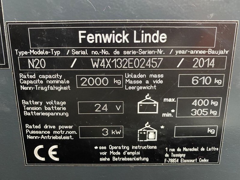 Linde N20 2 ton Elektrische Orderpicker Meerijder Palletwagen - Paletni viličar: slika 3 Linde N20 2 ton Elektrische Orderpicker Meerijder Palletwagen - Paletni viličar: slika 3