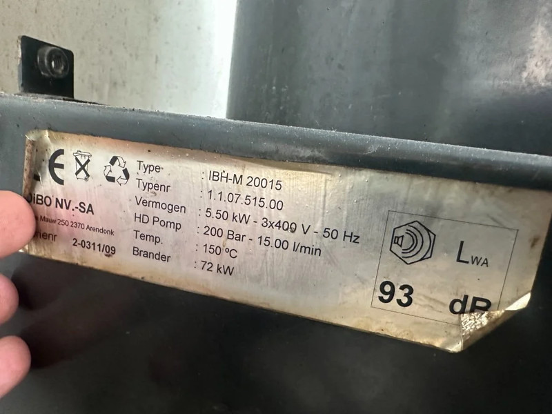 Perkins DIBO IBH-M 20015 Hogedruk unit 200 Bar 1500 L / min Mobiele Aanhanger 12.5 kVA aggregaat - Visokotlačni čistilec: slika 5 Perkins DIBO IBH-M 20015 Hogedruk unit 200 Bar 1500 L / min Mobiele Aanhanger 12.5 kVA aggregaat - Visokotlačni čistilec: slika 5