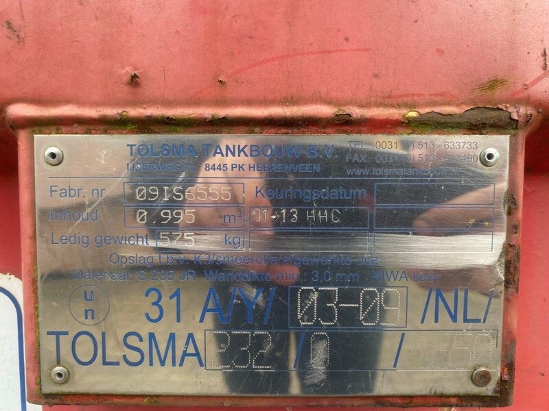Tolsma Kiwa IBC 1000 liter dieseltank met handpomp - Rezervoar za skladiščenje: slika 3 Tolsma Kiwa IBC 1000 liter dieseltank met handpomp - Rezervoar za skladiščenje: slika 3