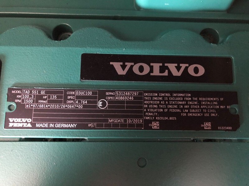 Volvo 110 kVA Supersilent generatorset - Generator: slika 4 Volvo 110 kVA Supersilent generatorset - Generator: slika 4