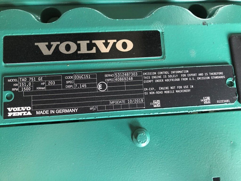 Volvo Stage 3A 167 kVA Supersilent generatorset - Generator: slika 4 Volvo Stage 3A 167 kVA Supersilent generatorset - Generator: slika 4