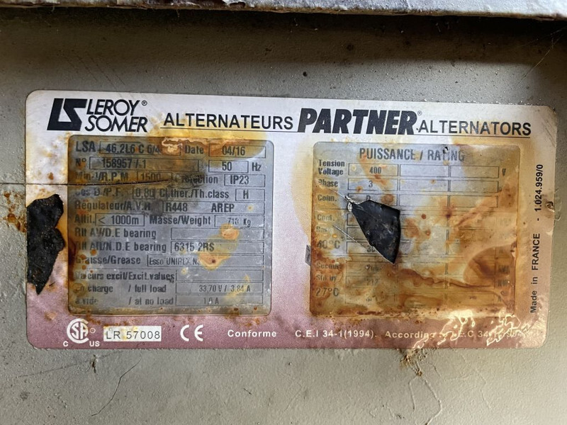 Generator Volvo TID 121 LG Leroy Somer 275 kVA Silent generatorset: slika 13