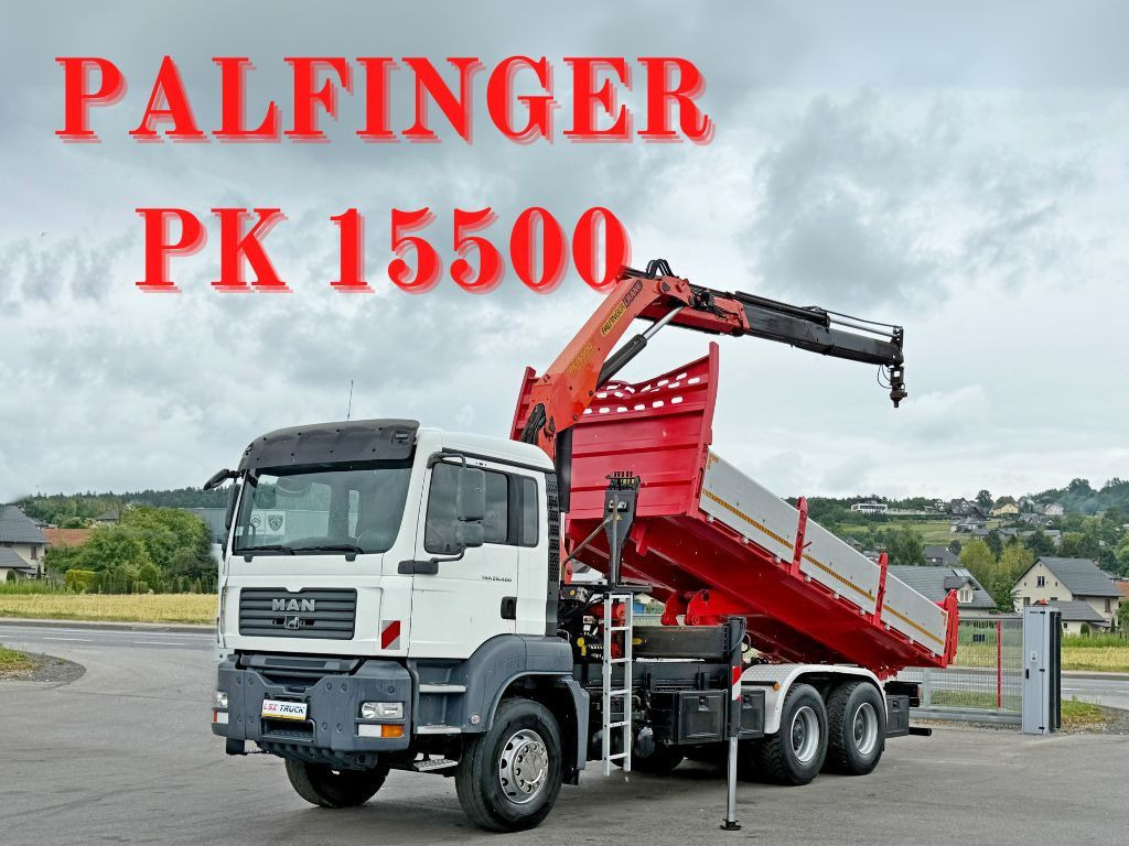 MAN TGA 26.400 * KIPPER 6,00m + PK 15500 * 6x4 * TOP - Tovornjak z dvigalom: slika 1 MAN TGA 26.400 * KIPPER 6,00m + PK 15500 * 6x4 * TOP - Tovornjak z dvigalom: slika 1