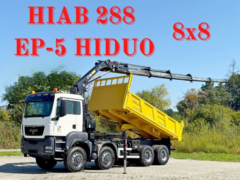 MAN TGS 32.510 * HIAB 288 EP - 5HIDUO/ FUNK * 8x8 - Tovornjak prekucnik, Tovornjak z dvigalom: slika 1 MAN TGS 32.510 * HIAB 288 EP - 5HIDUO/ FUNK * 8x8 - Tovornjak prekucnik, Tovornjak z dvigalom: slika 1