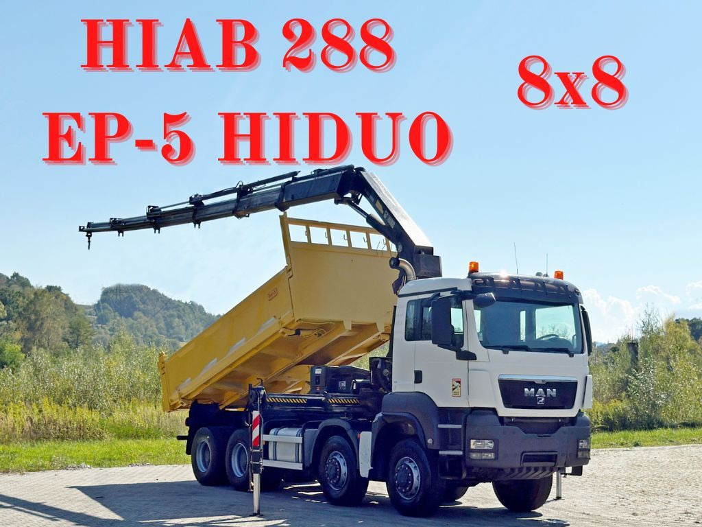 MAN TGS 32.510 * HIAB 288 EP - 5HIDUO/ FUNK * 8x8 - Tovornjak z dvigalom: slika 1 MAN TGS 32.510 * HIAB 288 EP - 5HIDUO/ FUNK * 8x8 - Tovornjak z dvigalom: slika 1